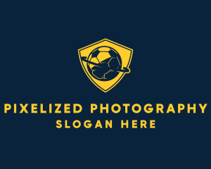 Gold Soccer Badge logo design