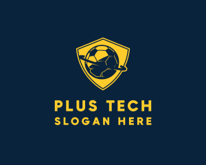 Gold Soccer Badge logo design