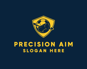 Gold Soccer Badge logo design