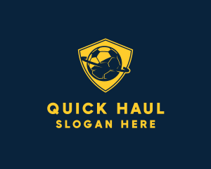 Gold Soccer Badge logo design