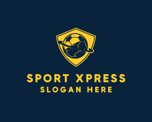 Gold Soccer Badge logo