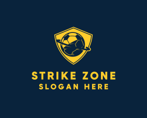 Gold Soccer Badge logo design