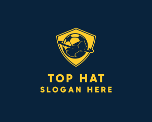 Gold Soccer Badge logo design