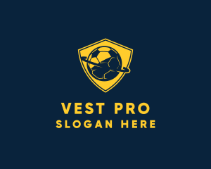 Gold Soccer Badge logo design