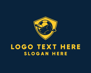 Soccer - Gold Soccer Badge logo design