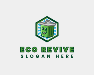 Garbage Bin Recycle logo design