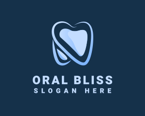 Blue Dental Tooth logo