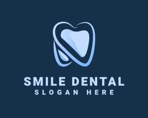 Blue Dental Tooth logo