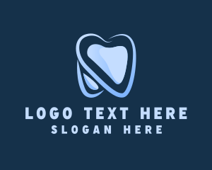 Blue Dental Tooth logo