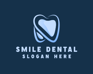 Blue Dental Tooth logo design