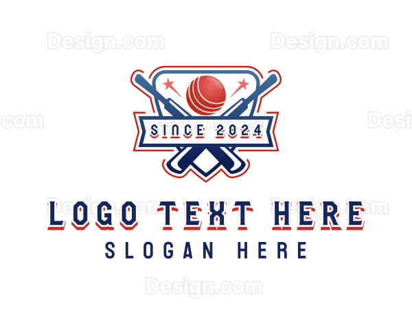 Cricket Sports League Logo