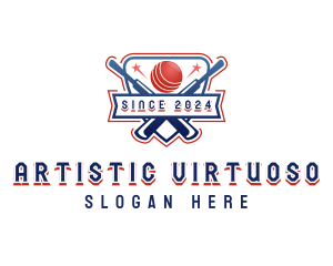 Cricket Sports League logo design