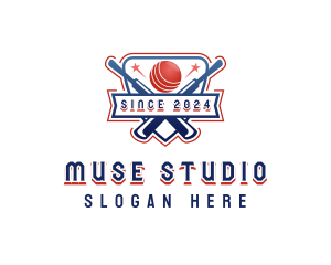 Cricket Sports League logo design