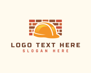 Construction Hard Hat Brick logo