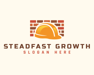 Construction Hard Hat Brick logo
