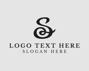 Stylish Script Brand Letter S logo