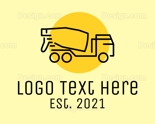 Concrete Mixer Truck Logo