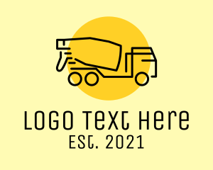Truck - Concrete Mixer Truck logo design