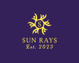 Sun Rays People Organization logo design