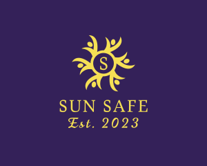 Sun Rays People Organization logo design