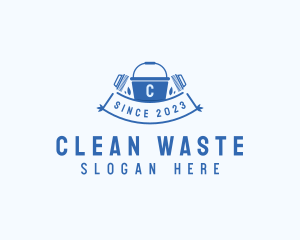 Cleaning Bucket Sanitary Housekeeping logo design