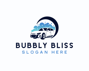 Car Wash Bubble logo design