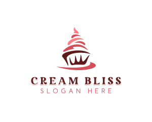 Sweet Cupcake Dessert logo design