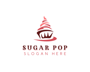 Sweet Cupcake Dessert logo design