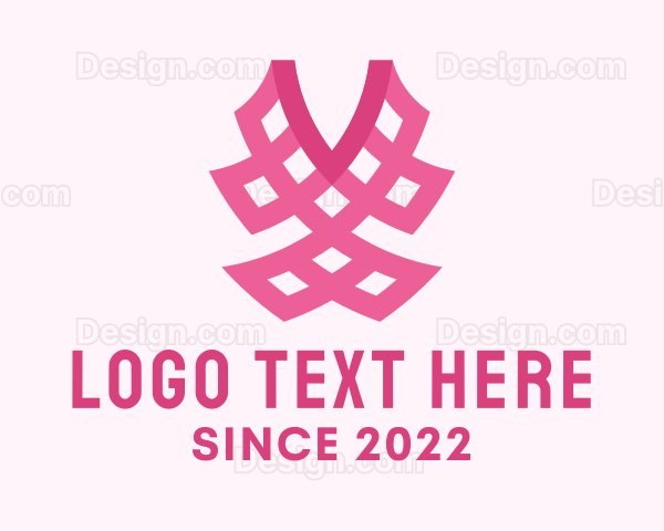 Pink Fashion Textile Logo