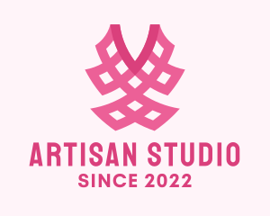 Pink Fashion Textile logo design