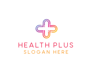 Gradient Medical Plus logo design