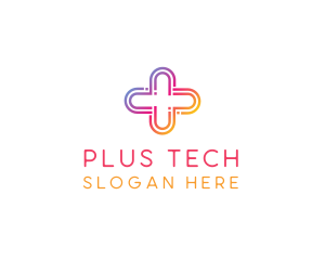 Gradient Medical Plus logo design