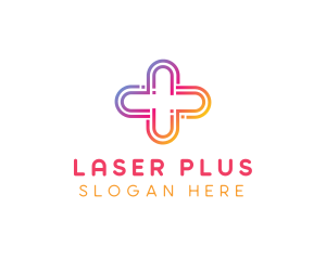 Gradient Medical Plus logo design