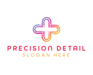 Gradient Medical Plus logo design