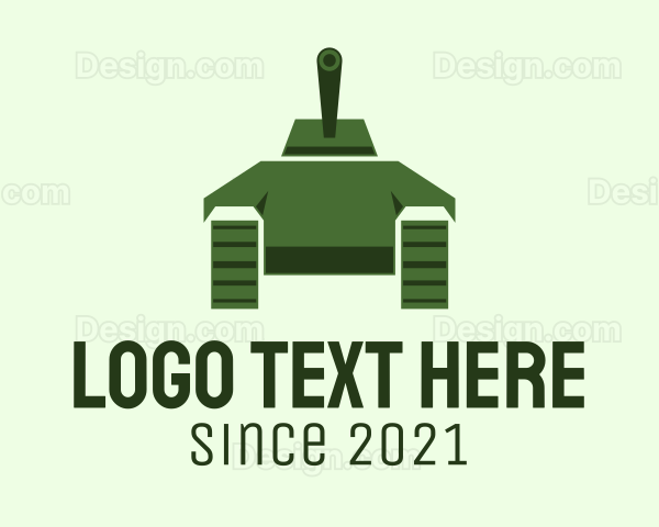 Green Military Tank Logo