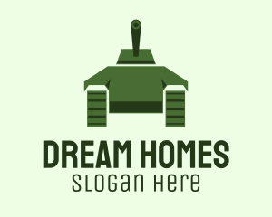 Green Military Tank  Logo