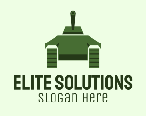 Green Military Tank  Logo