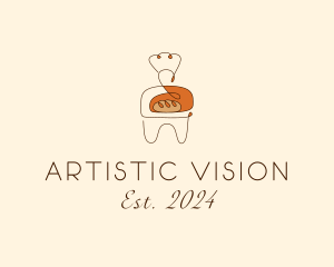 Abstract Bread  Baker logo