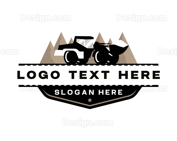 Excavator Loader Digger Logo