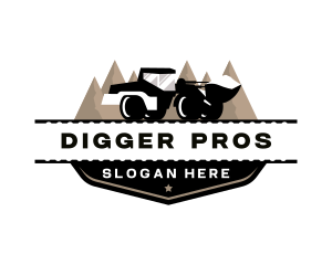 Excavator Loader Digger logo design