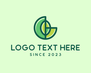 Abstract Eco Leaf logo