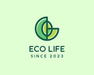 Abstract Eco Leaf logo design