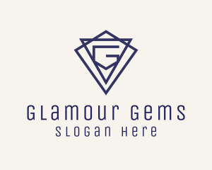 Blue Letter G Jewelry logo design