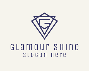 Blue Letter G Jewelry logo design