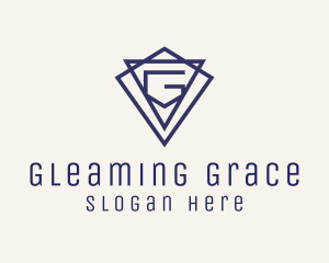 Blue Letter G Jewelry logo design