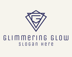 Blue Letter G Jewelry logo design