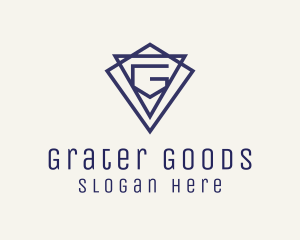 Blue Letter G Jewelry logo design