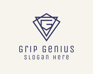 Blue Letter G Jewelry logo design