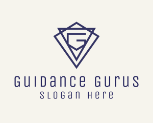 Blue Letter G Jewelry logo design