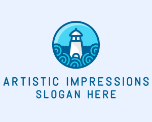 Coastal Marine Lighthouse logo design